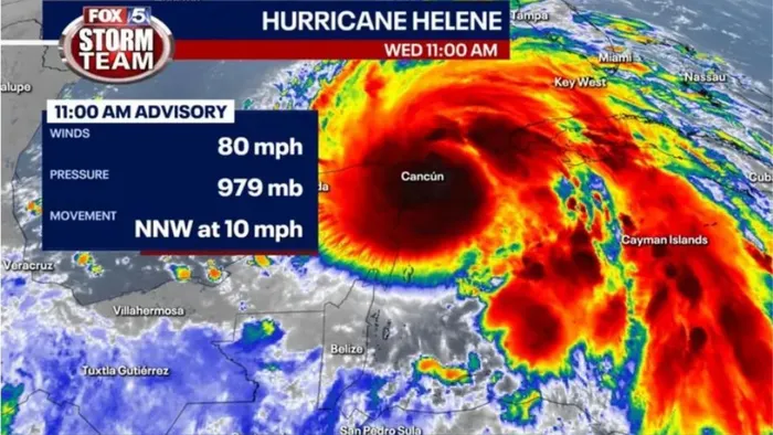 Mắt bão Helene. (Ảnh: NOAA)