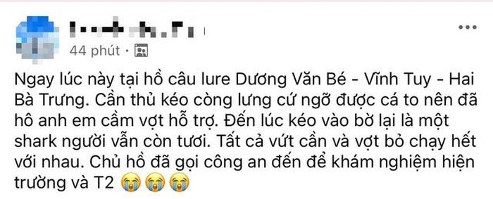 Nội dung bài đăng trên mạng xã hội. Ảnh: MXH